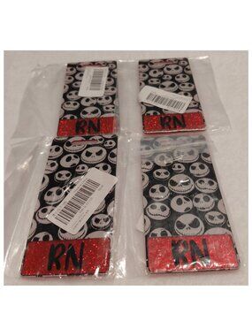 Nightmare Before Christmas Jack Skellington Badge Buddy Lot of 4 NWOT